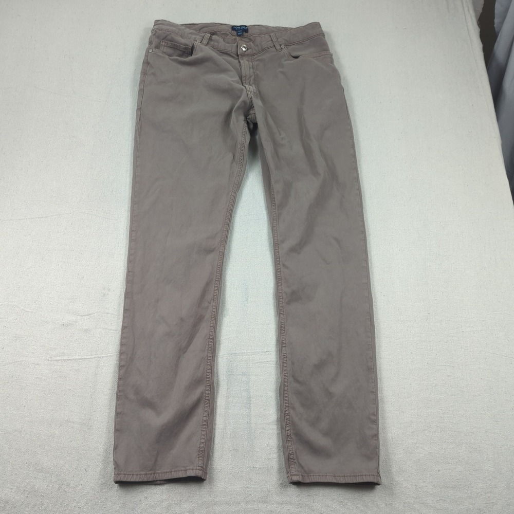 Peter Millar Pants Mens 36x32 Gray Wayfare Chino Tailored Fit Straight